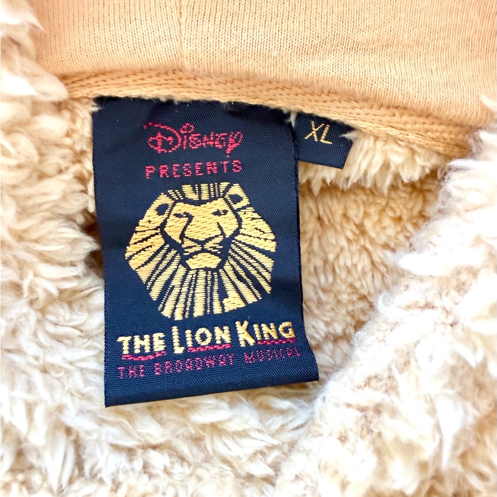 Disney Gold Lion King Fleece Hoodie for Kids Fits size 10-12 - Picture 7 of 7
